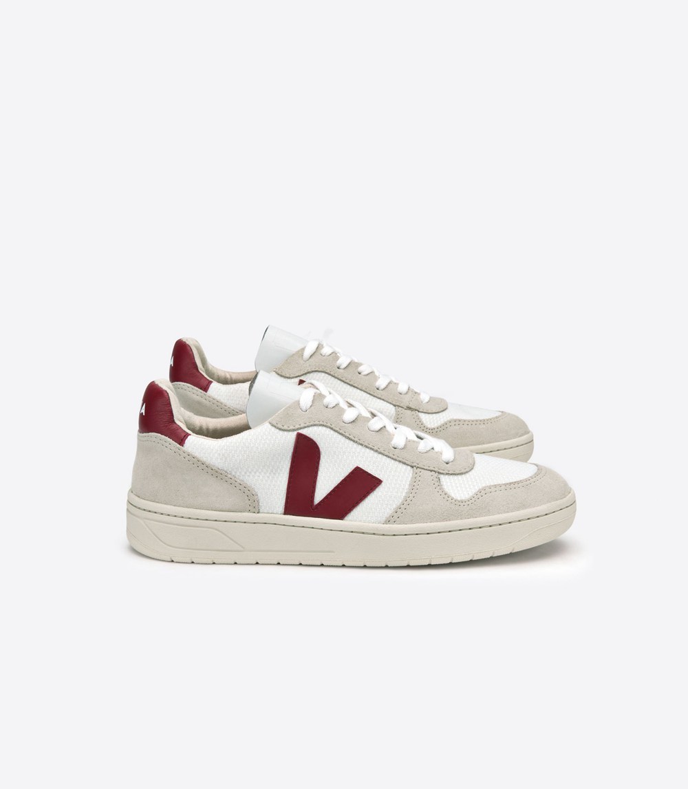 Veja Sneakers Mens - V-10 B-mesh - White/Beige - 1762JYBSK